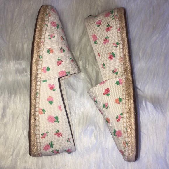 COACH floral canvas espadrilles NWT - Picture 1 of 8